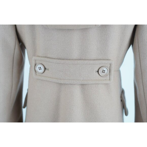 Prada Women's Long Wool Hooded Inner Faux Fur Coat SZ 40 Tan Brown $3,995 - Picture 9 of 12